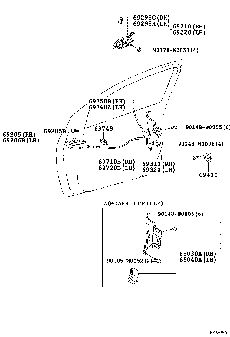  AYGO |  FRONT DOOR LOCK HANDLE
