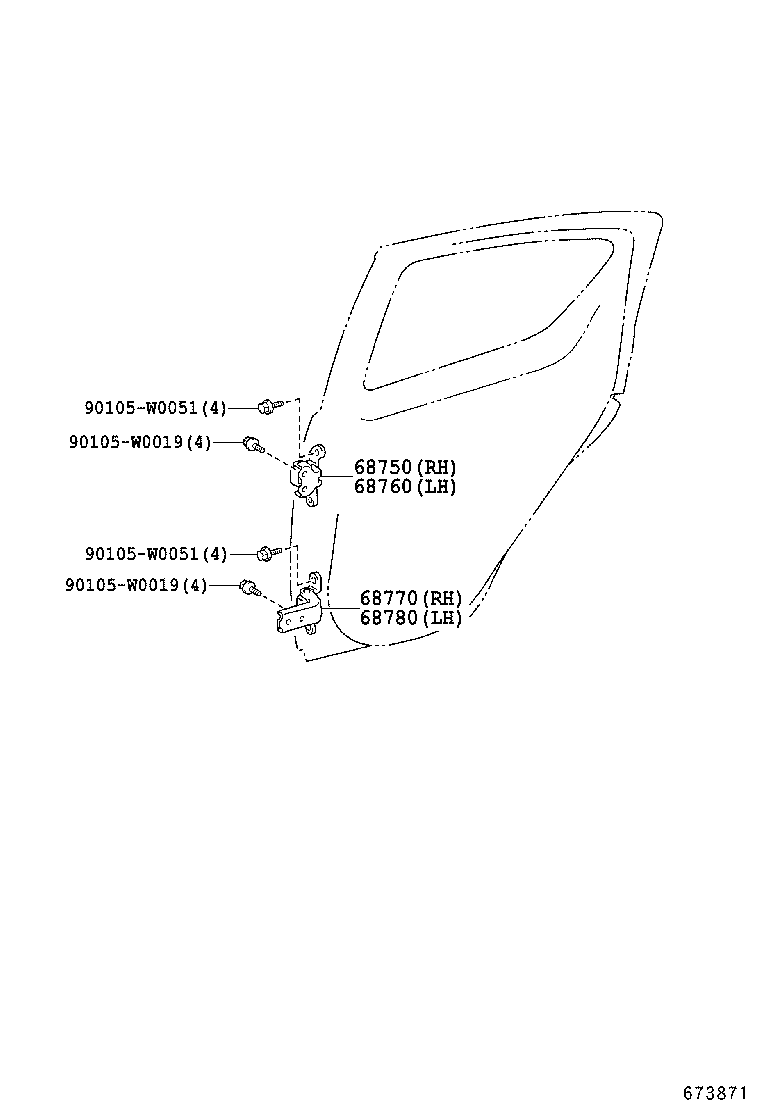  AYGO |  REAR DOOR WINDOW REGULATOR HINGE