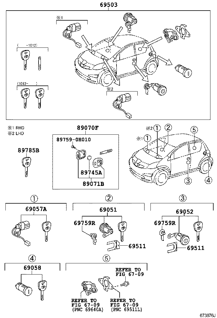  AYGO |  LOCK CYLINDER SET
