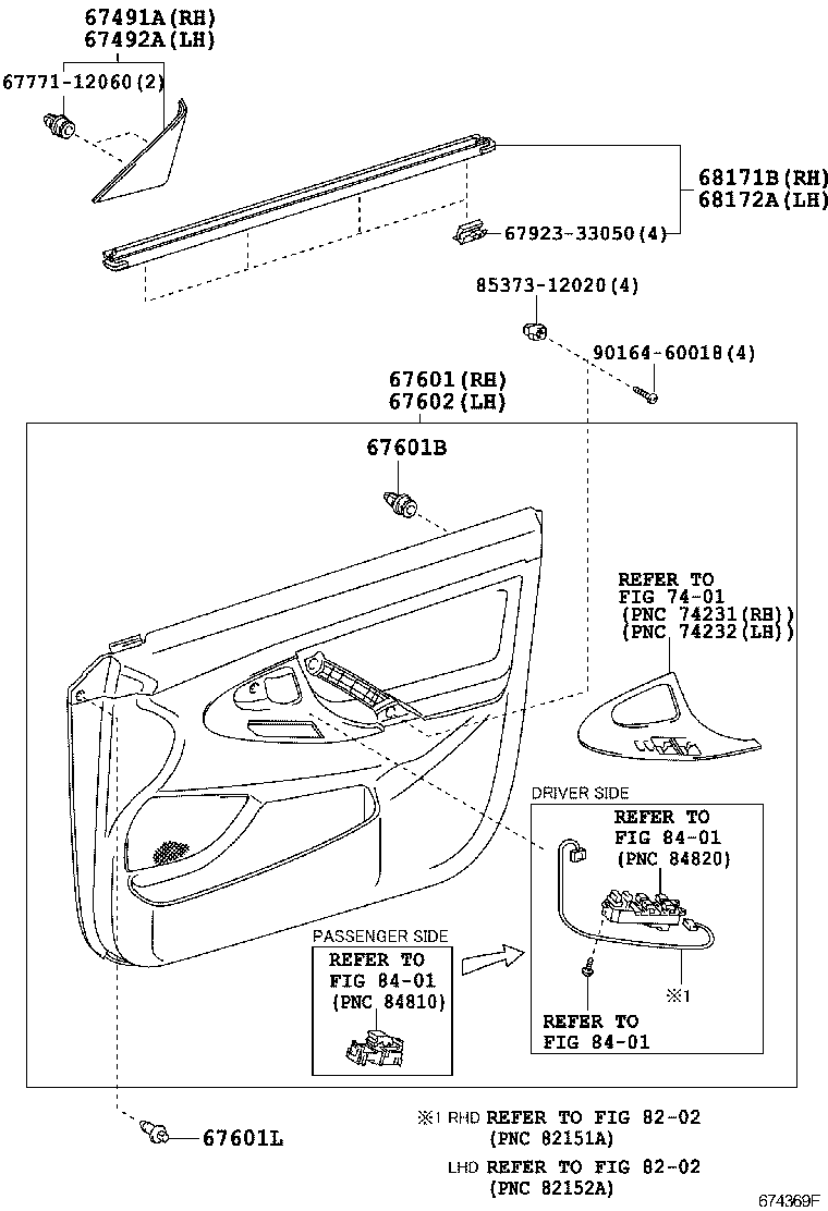  CAMRY |  FRONT DOOR PANEL GLASS