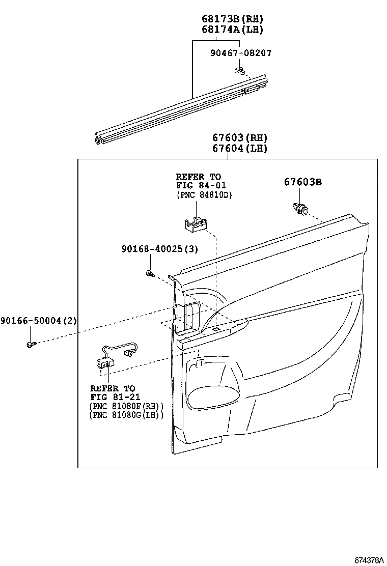  PREVIA TARAGO |  REAR DOOR PANEL GLASS