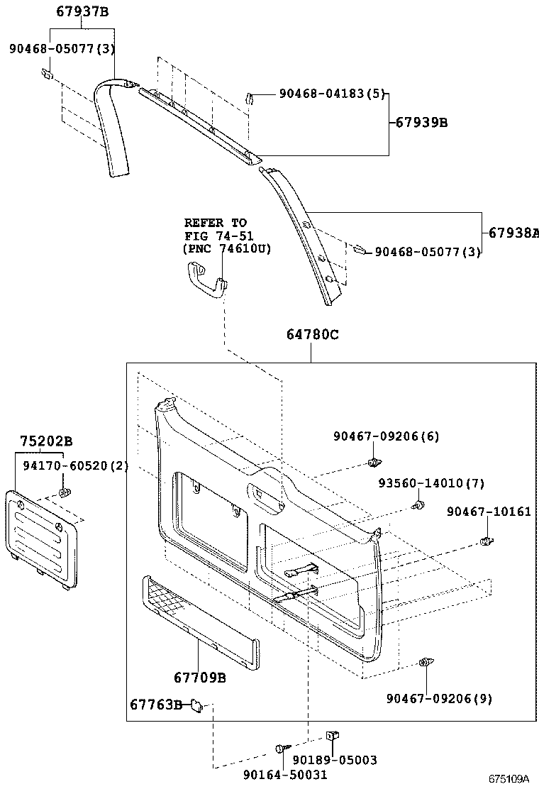  LAND CRUISER 120 |  BACK DOOR PANEL GLASS