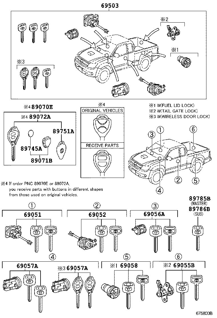  HILUX |  LOCK CYLINDER SET