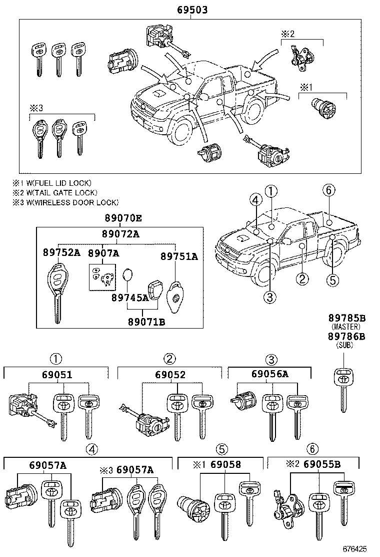  HILUX |  LOCK CYLINDER SET