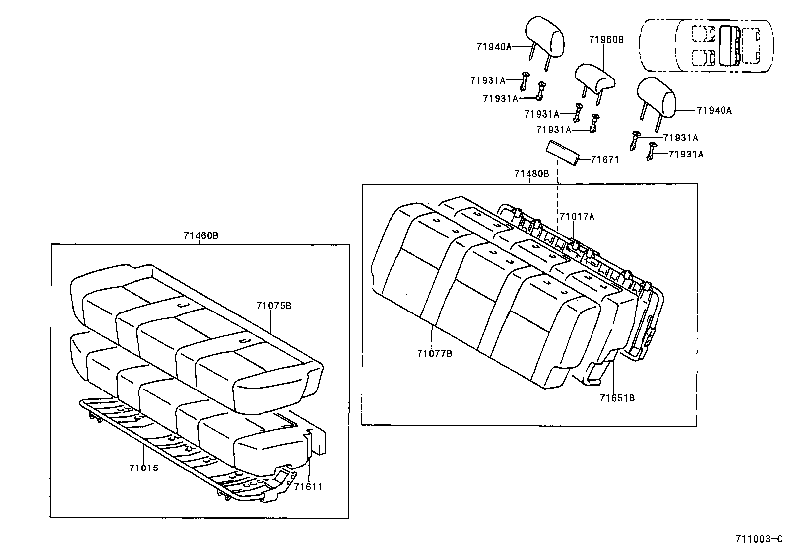  LAND CRUISER 100 |  SEAT SEAT TRACK