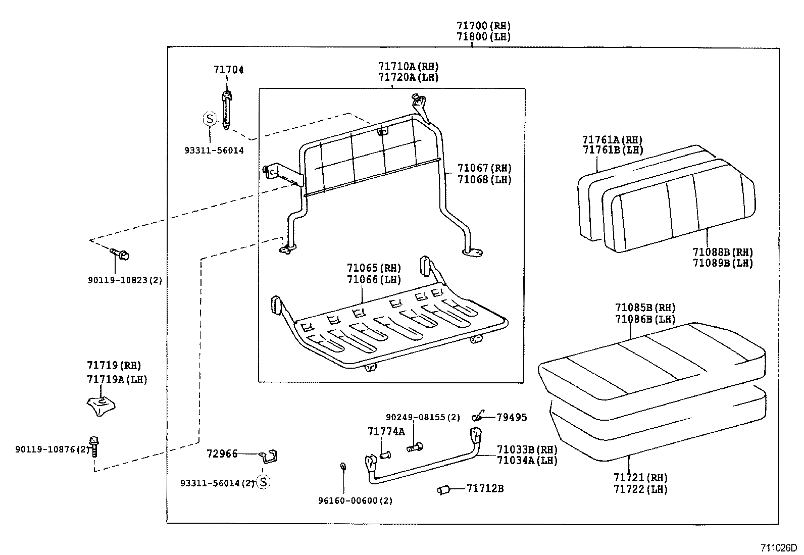  LAND CRUISER 100 |  SEAT SEAT TRACK