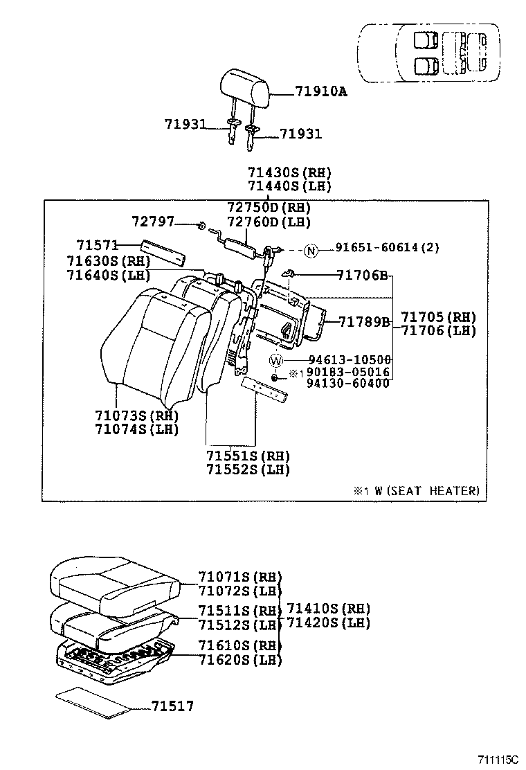  LAND CRUISER 100 |  SEAT SEAT TRACK