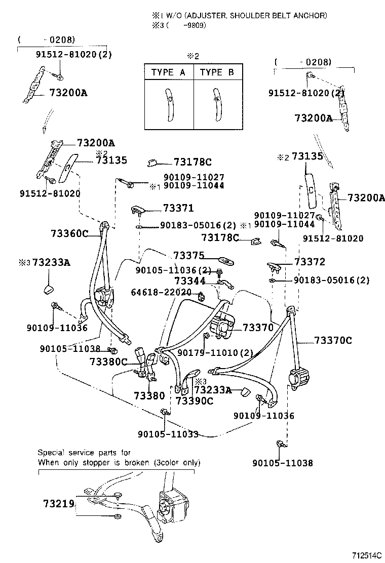  LAND CRUISER 100 |  SEAT BELT