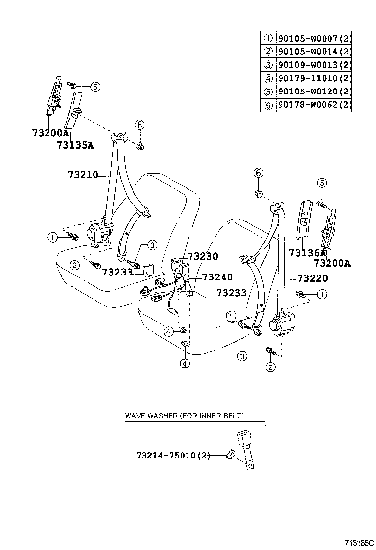  COROLLA VERSO |  SEAT BELT CHILD RESTRAINT SEAT