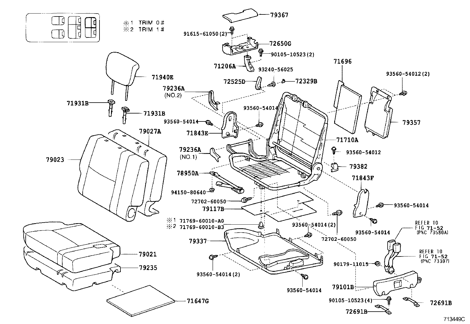 LAND CRUISER 120 |  SEAT SEAT TRACK