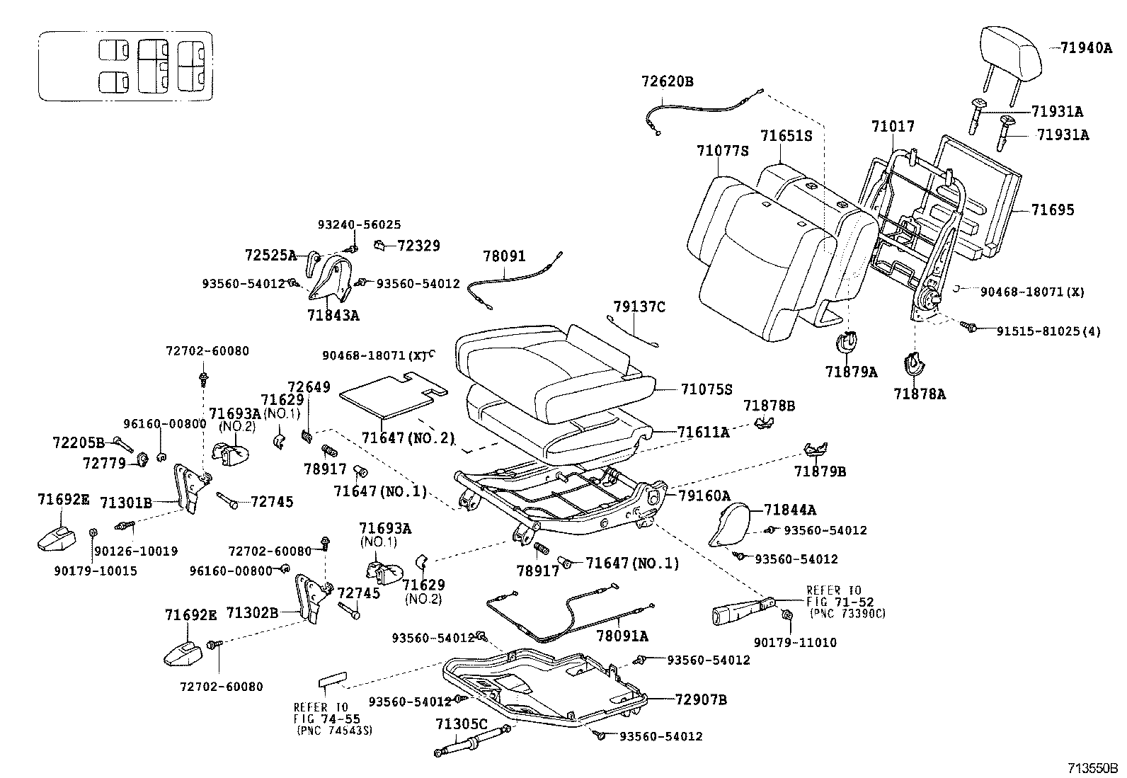  LAND CRUISER 120 |  SEAT SEAT TRACK