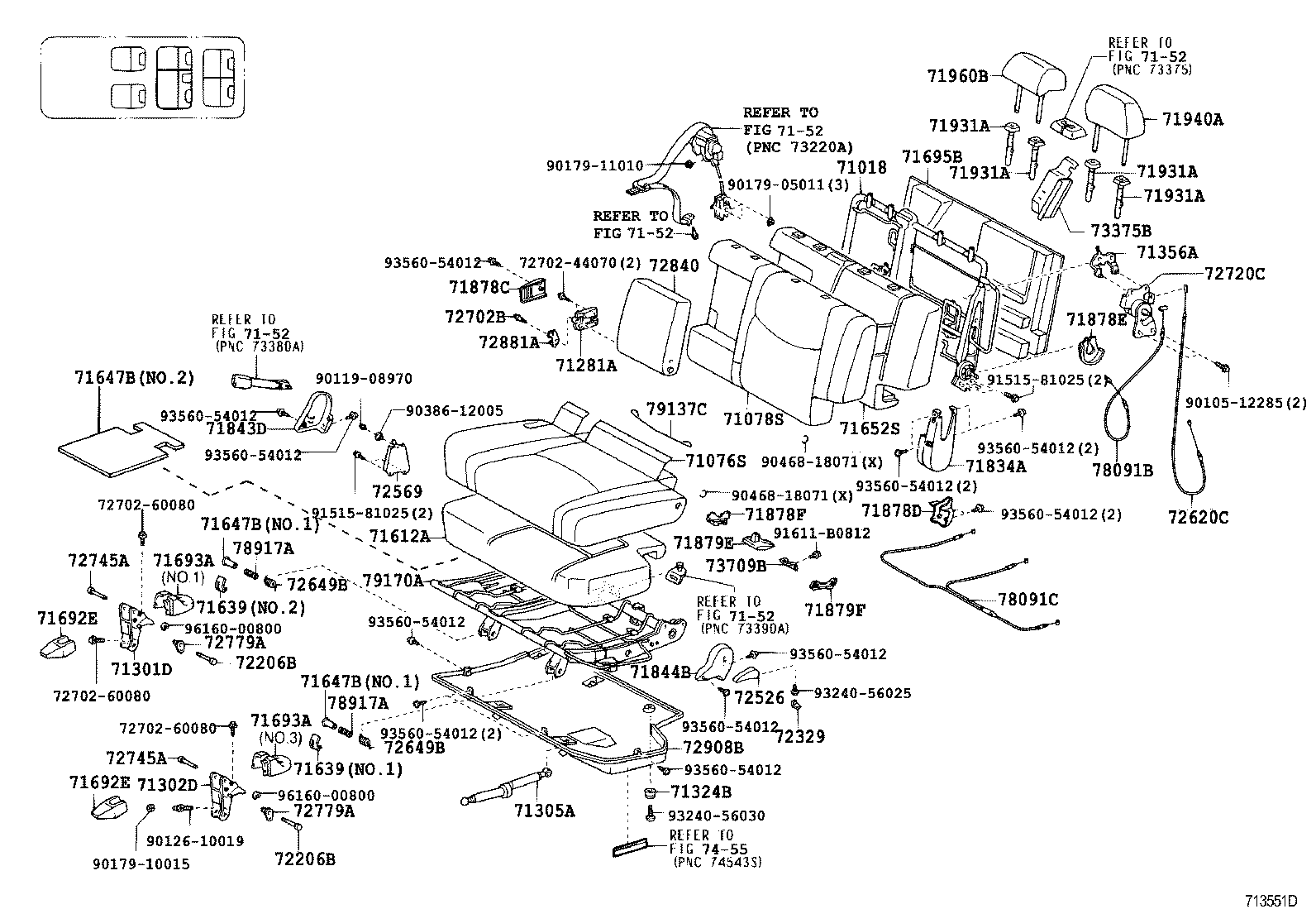  LAND CRUISER 120 |  SEAT SEAT TRACK