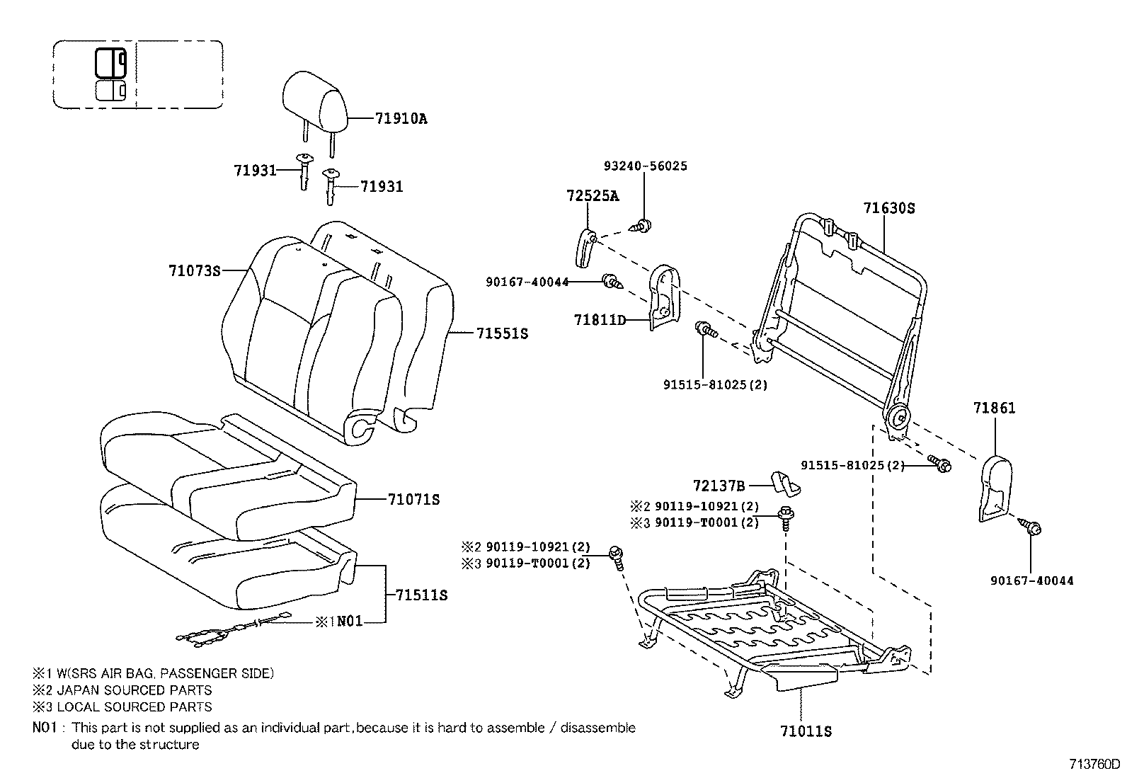  HILUX |  SEAT SEAT TRACK