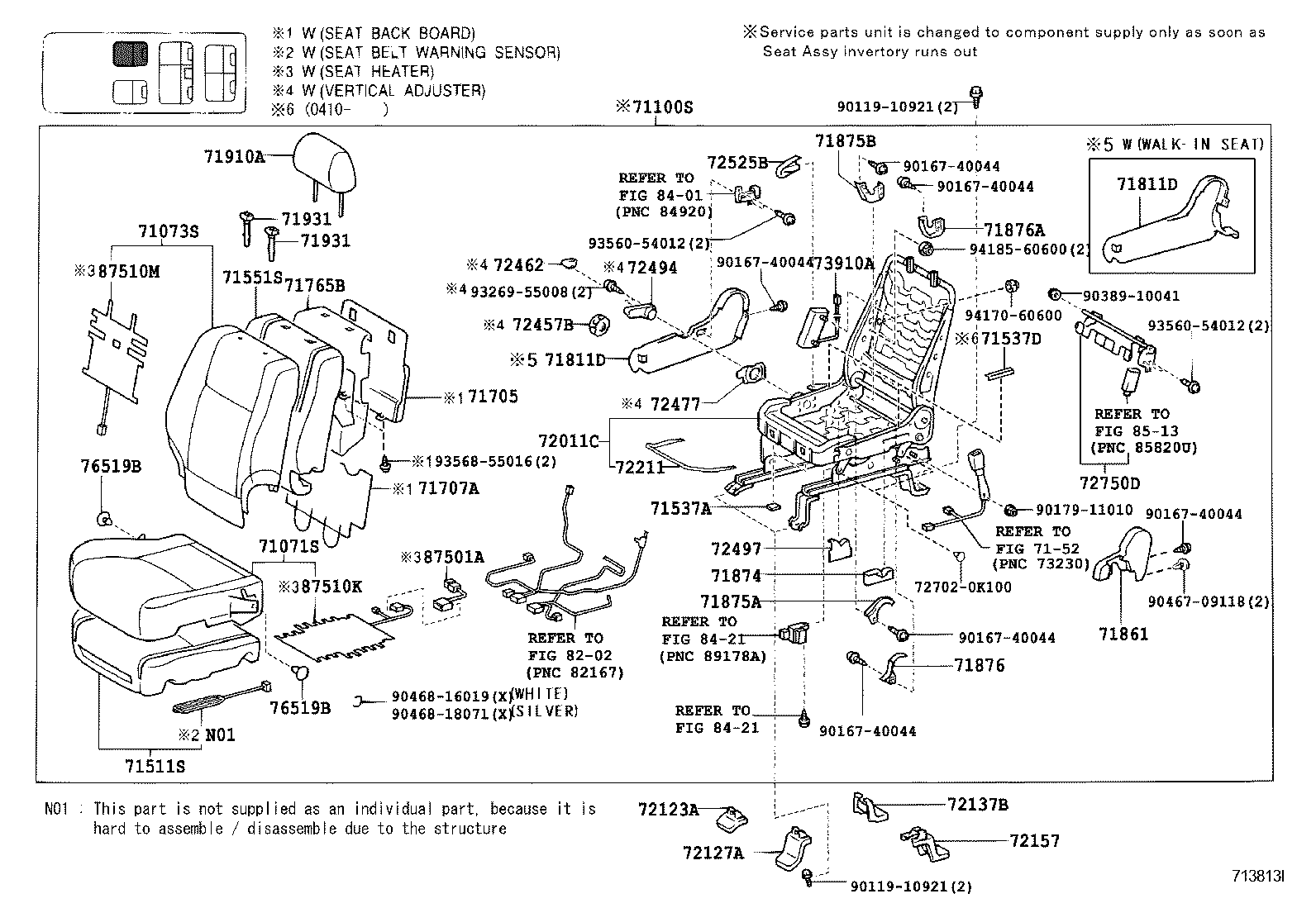  LAND CRUISER 120 |  SEAT SEAT TRACK
