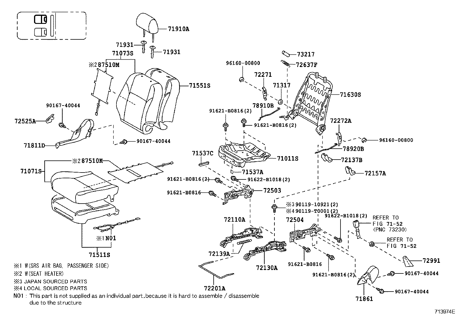  HILUX |  SEAT SEAT TRACK