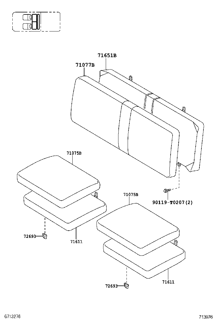  HILUX |  SEAT SEAT TRACK
