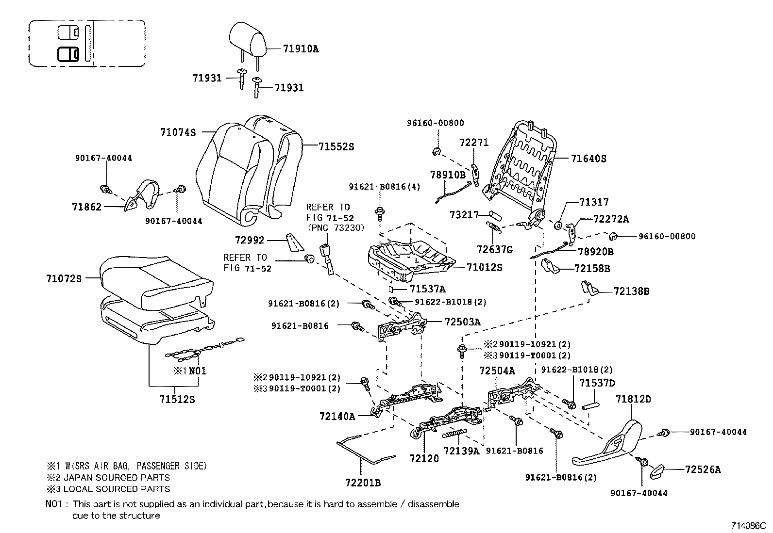 HILUX |  SEAT SEAT TRACK