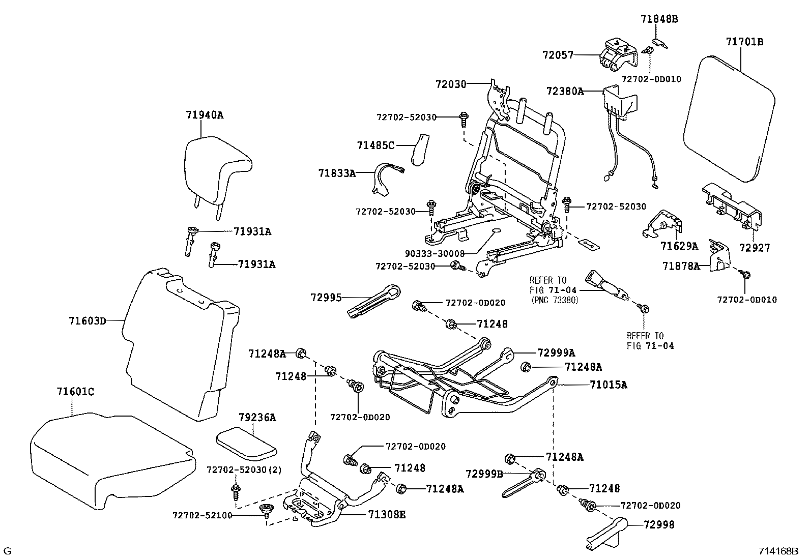  YARIS FRP |  REAR SEAT SEAT TRACK