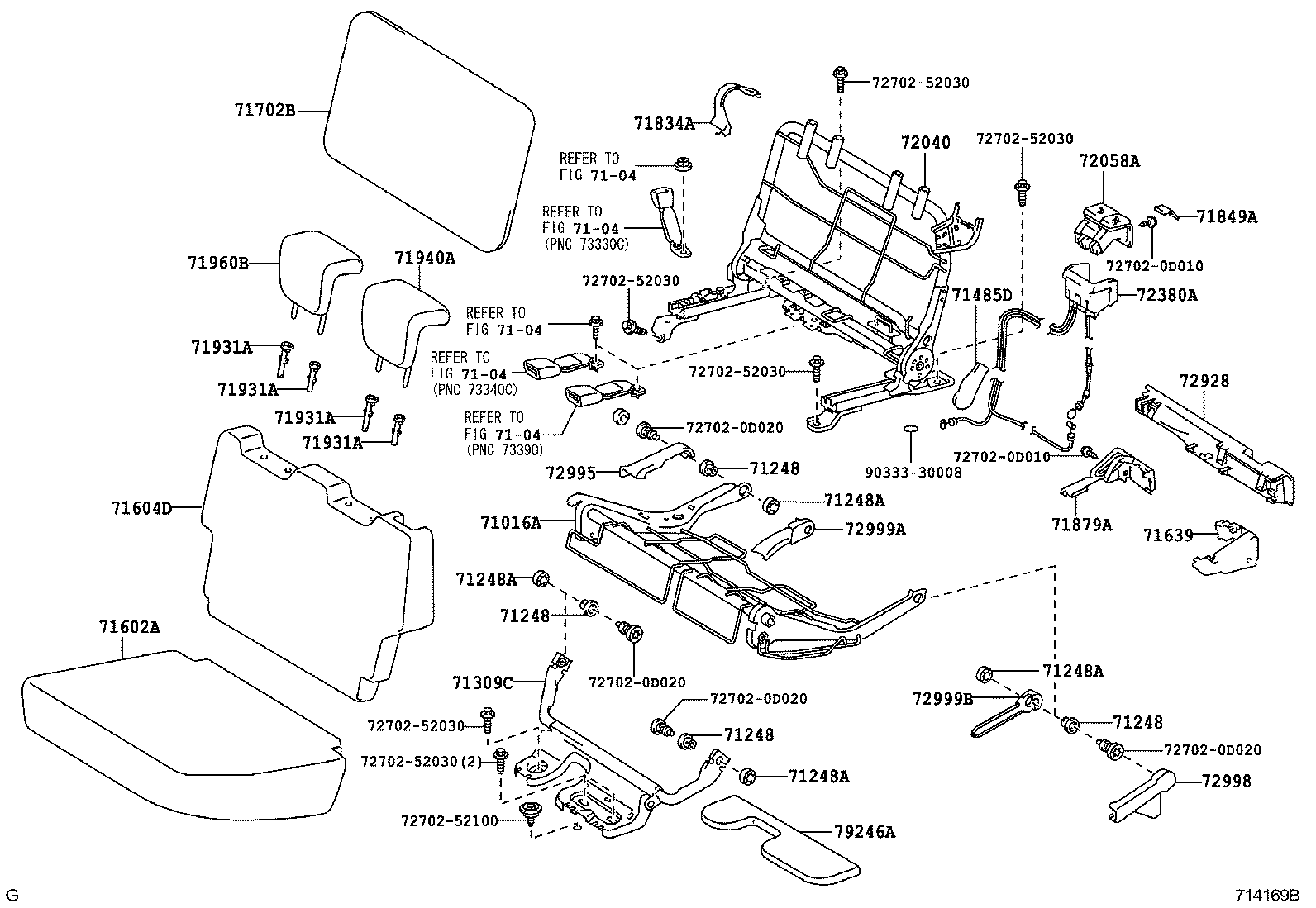  YARIS FRP |  REAR SEAT SEAT TRACK