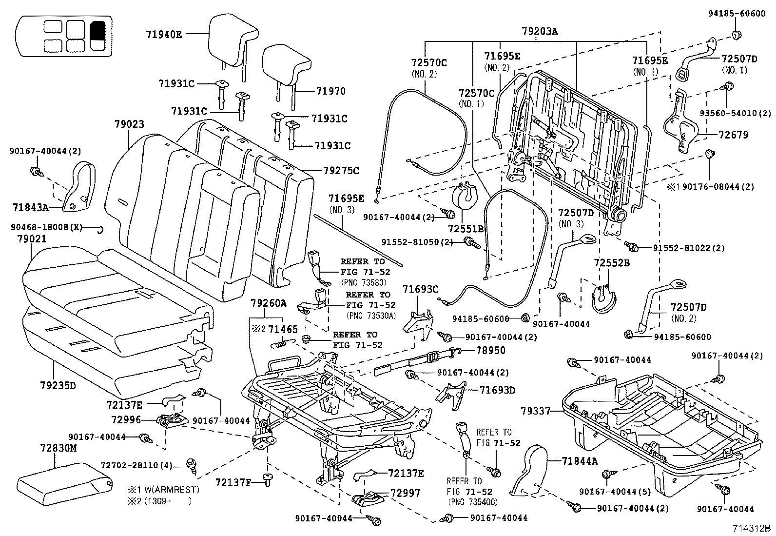  PREVIA TARAGO |  SEAT SEAT TRACK