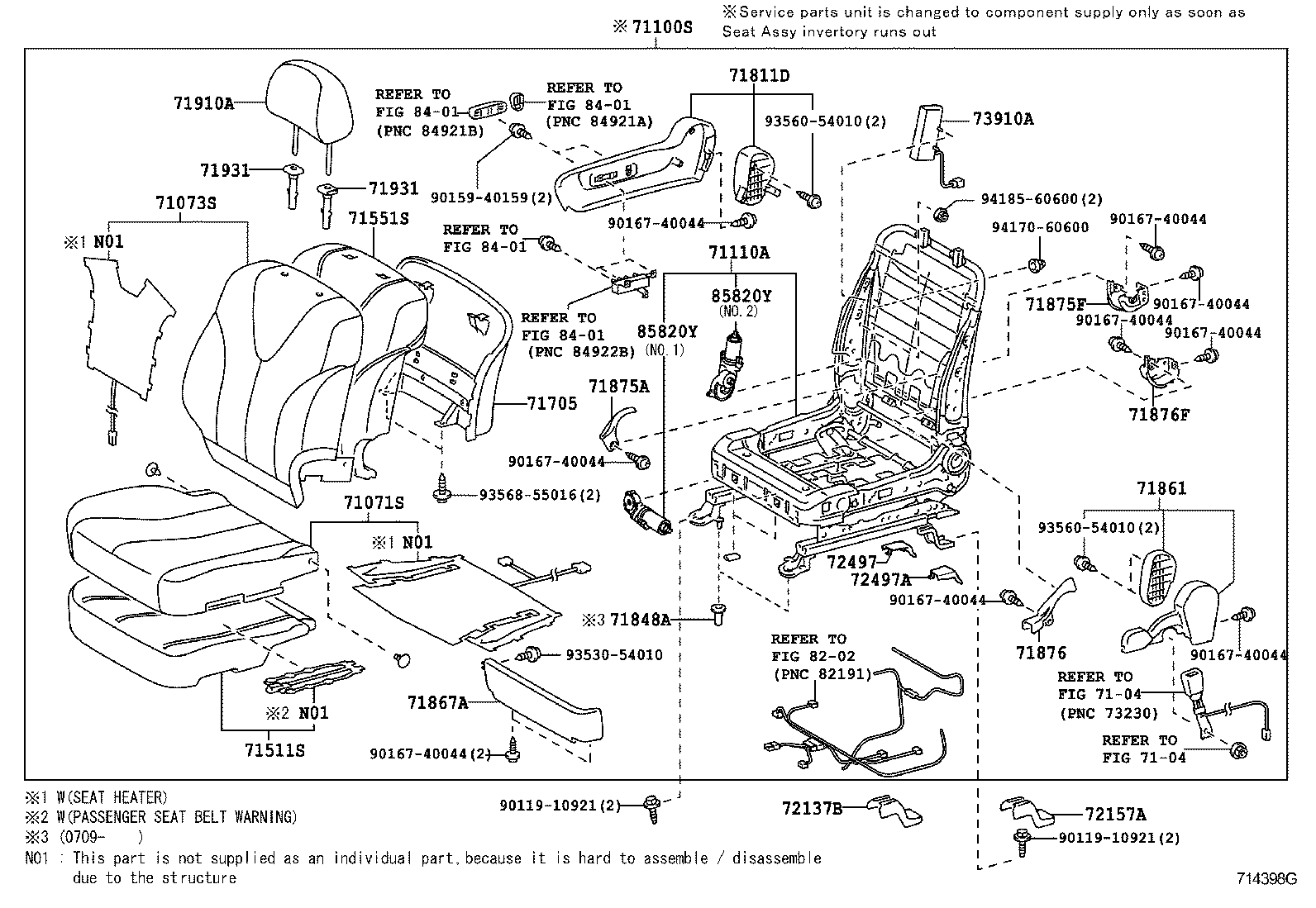  CAMRY |  FRONT SEAT SEAT TRACK