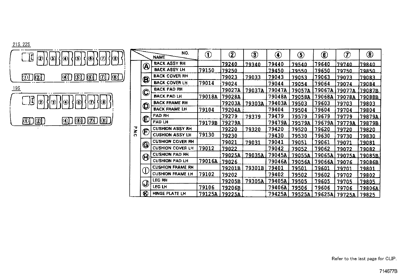  COASTER |  SEAT SEAT TRACK