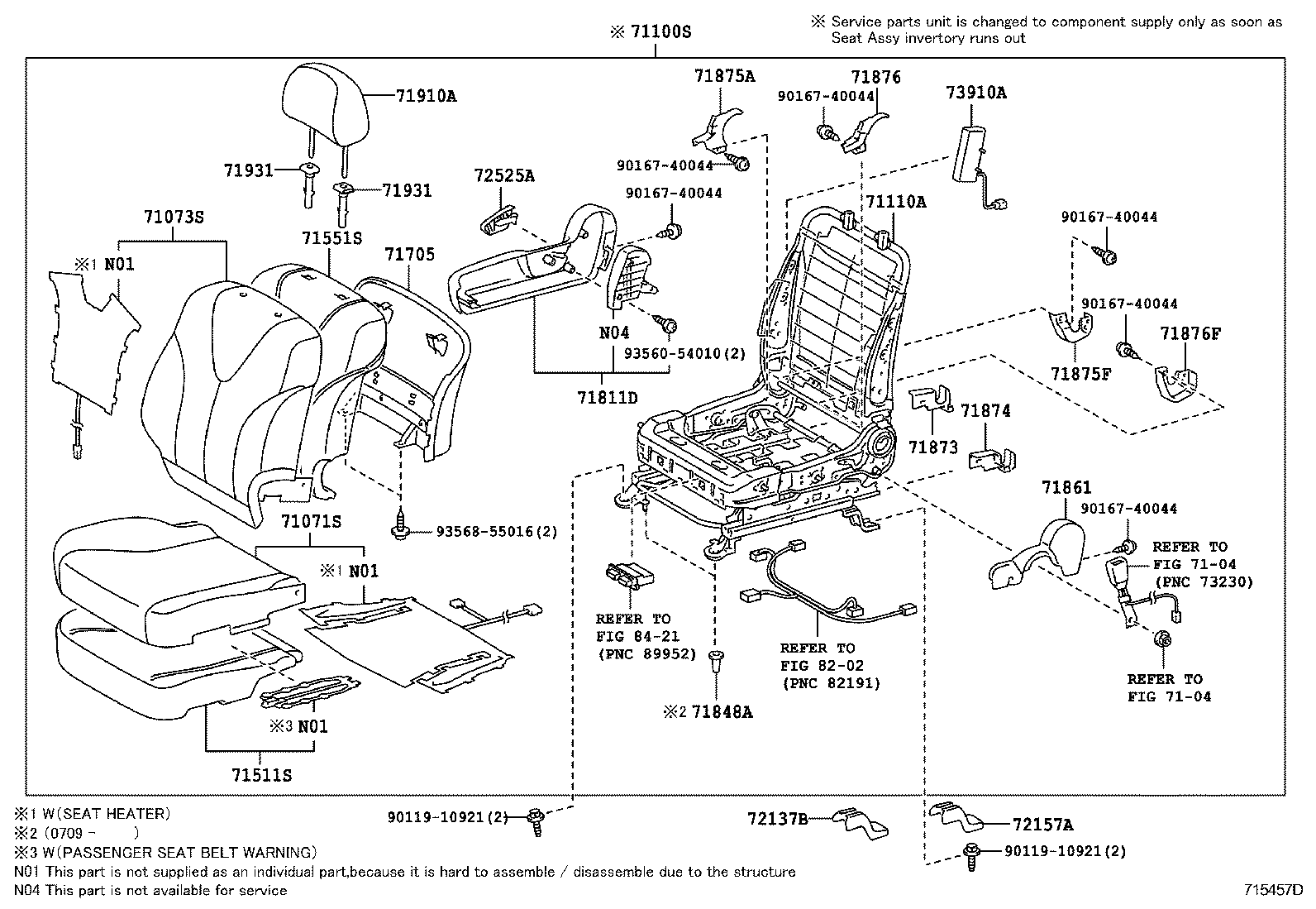  CAMRY |  FRONT SEAT SEAT TRACK