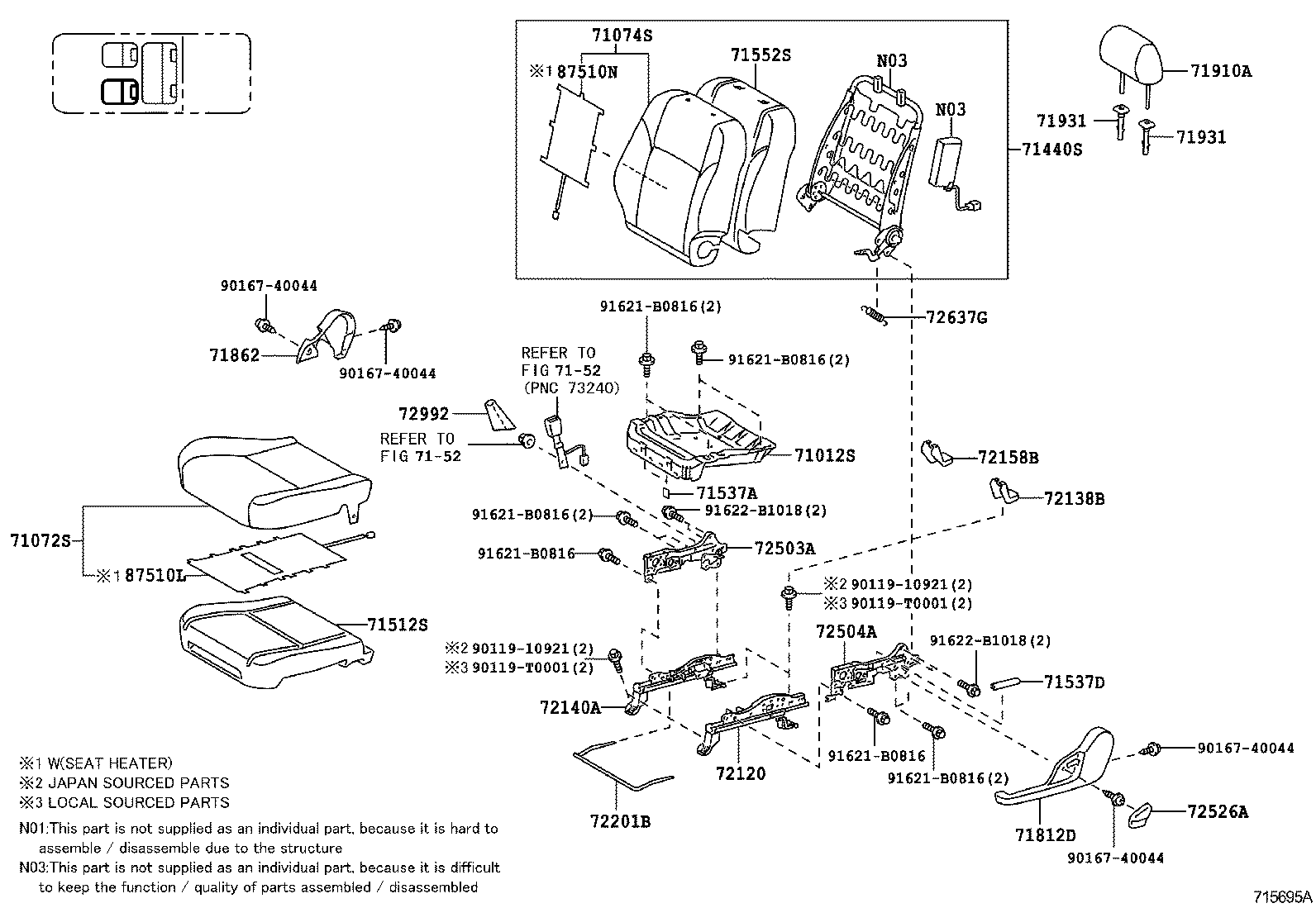  HILUX |  SEAT SEAT TRACK