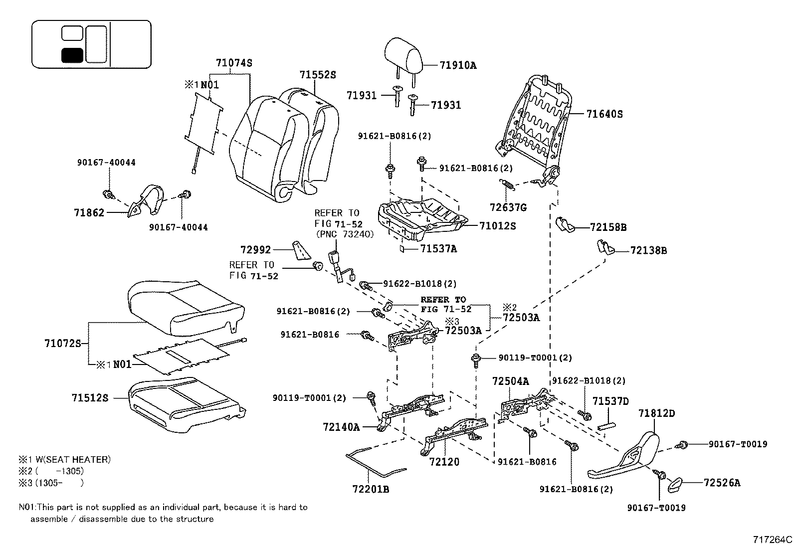  HILUX |  SEAT SEAT TRACK