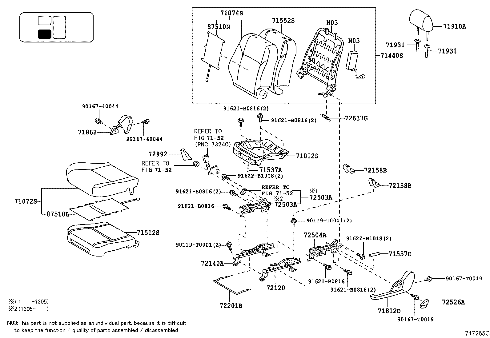  HILUX |  SEAT SEAT TRACK