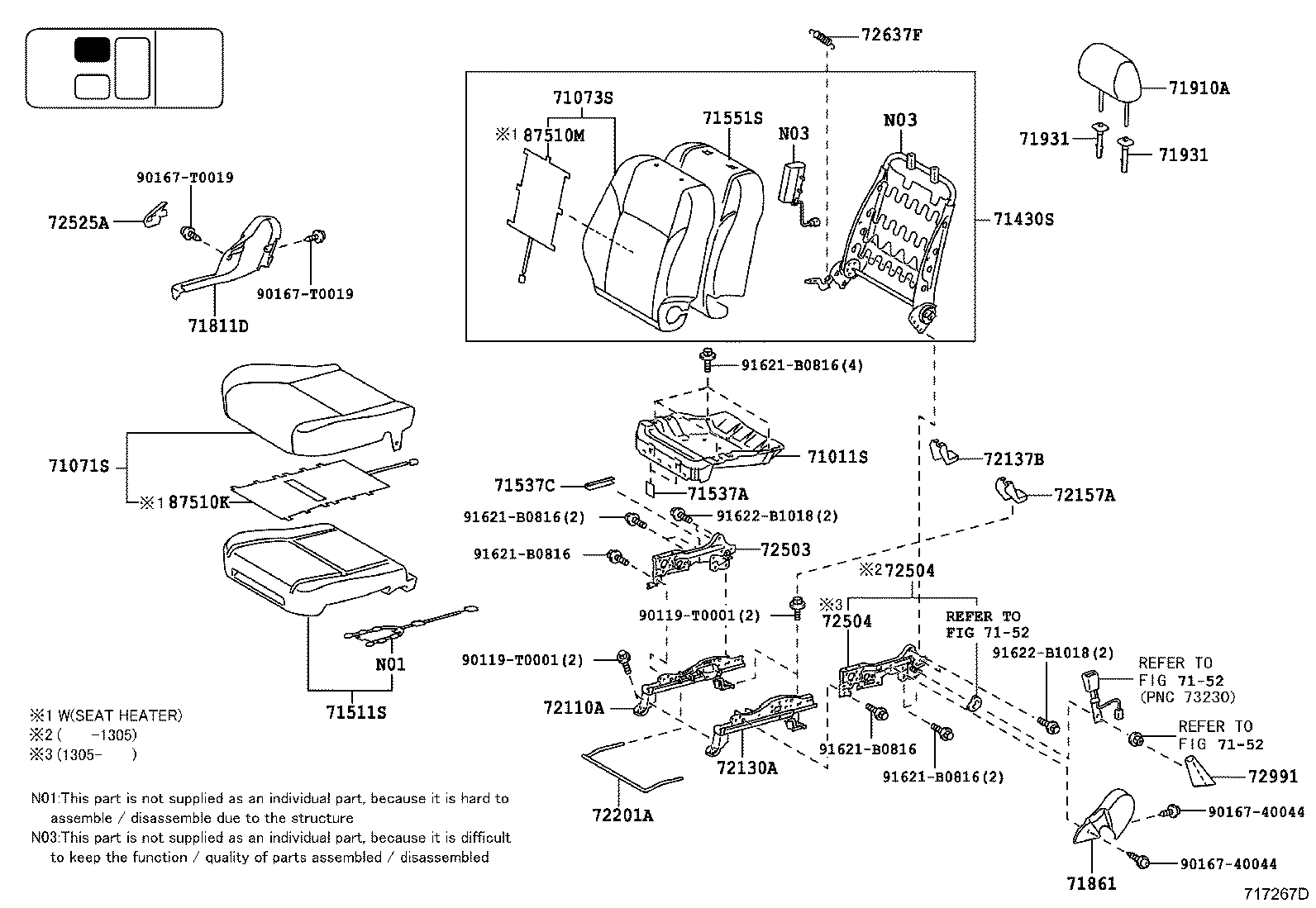  HILUX |  SEAT SEAT TRACK