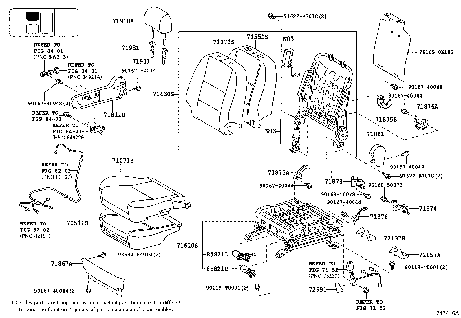  HILUX |  SEAT SEAT TRACK
