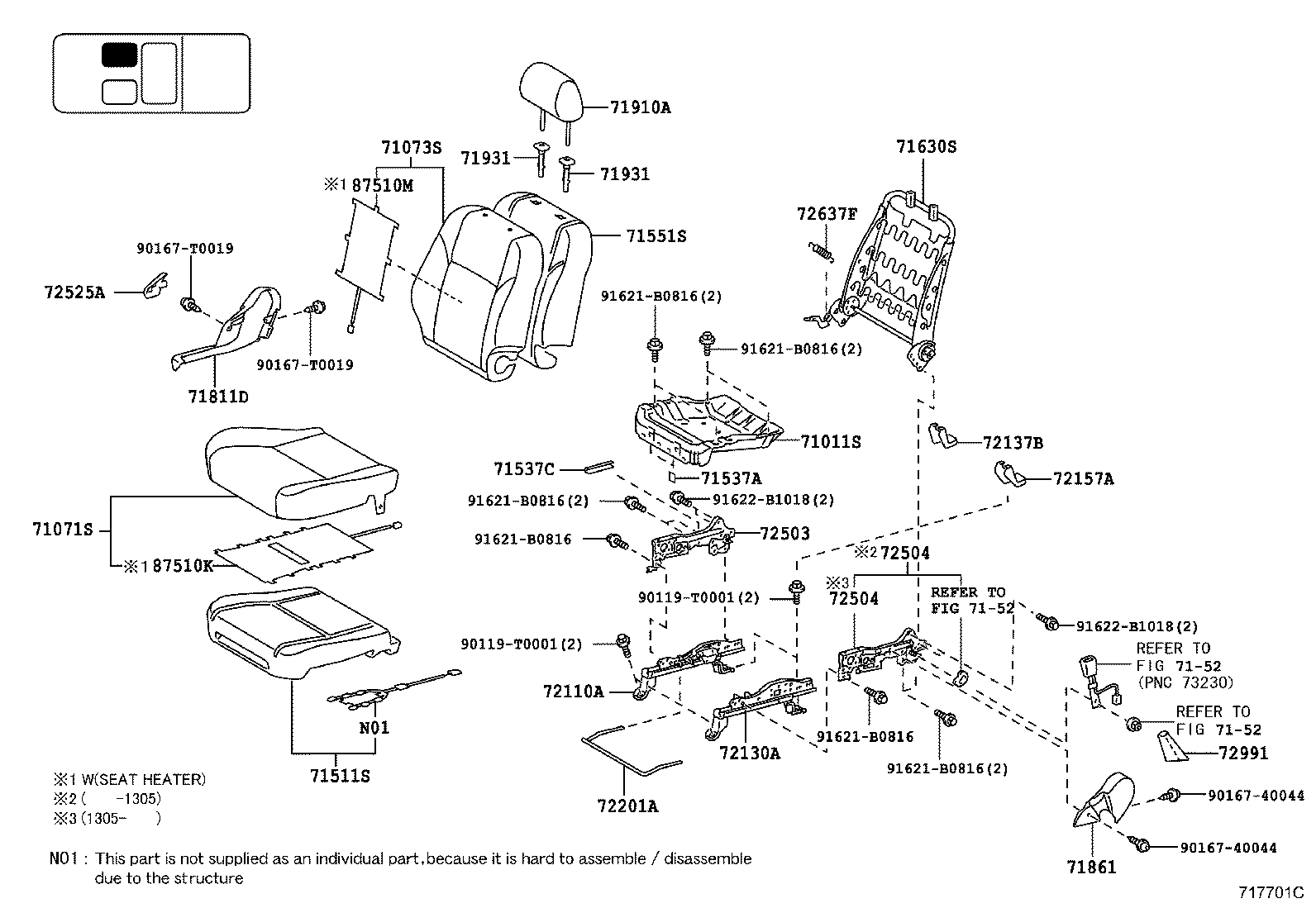  HILUX |  SEAT SEAT TRACK