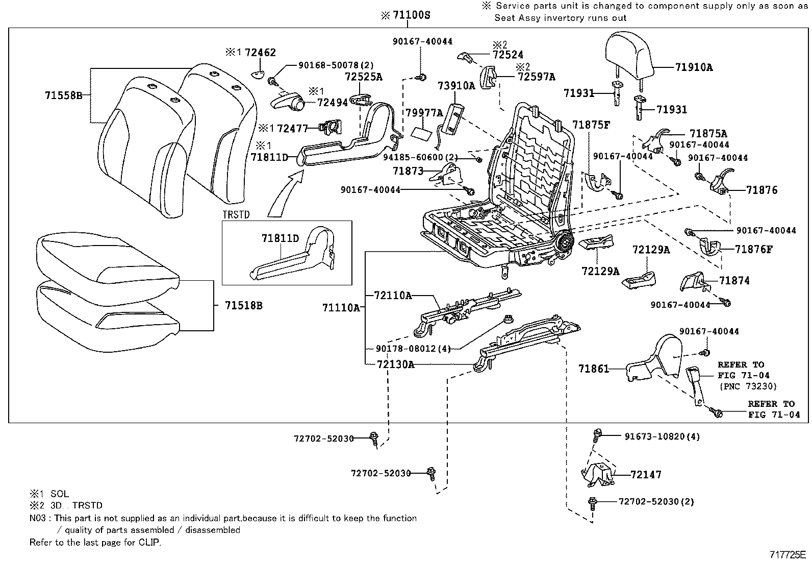  YARIS JPP |  FRONT SEAT SEAT TRACK