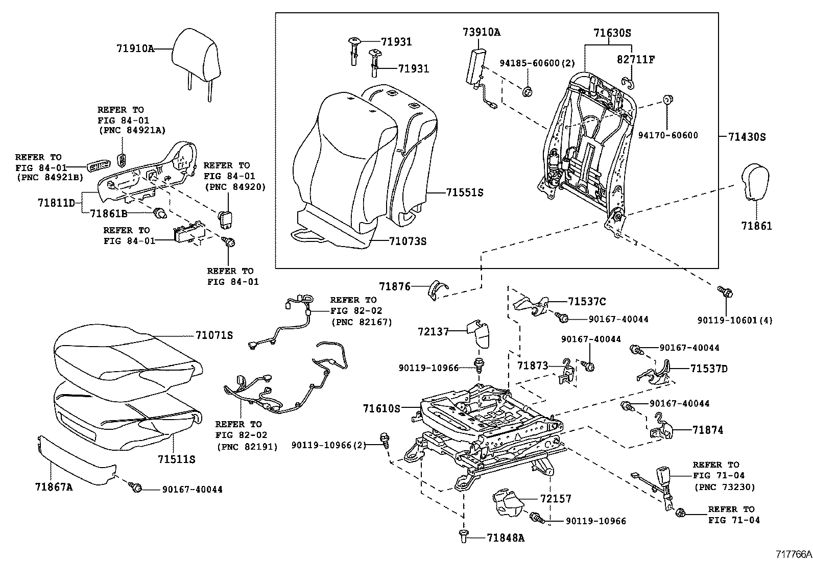  PRIUS |  FRONT SEAT SEAT TRACK