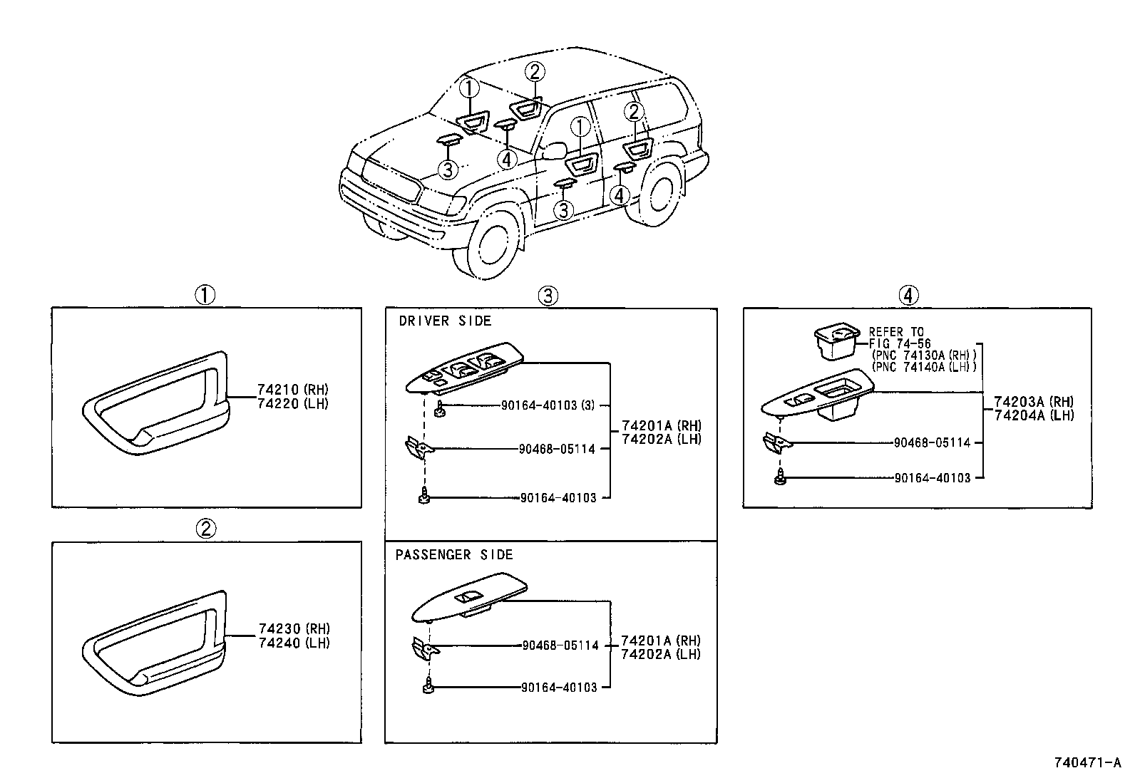  LAND CRUISER 100 |  ARMREST VISOR