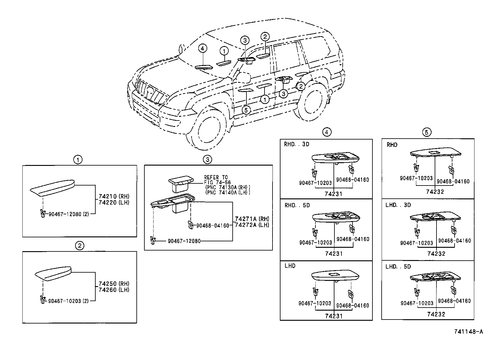  LAND CRUISER 120 |  ARMREST VISOR