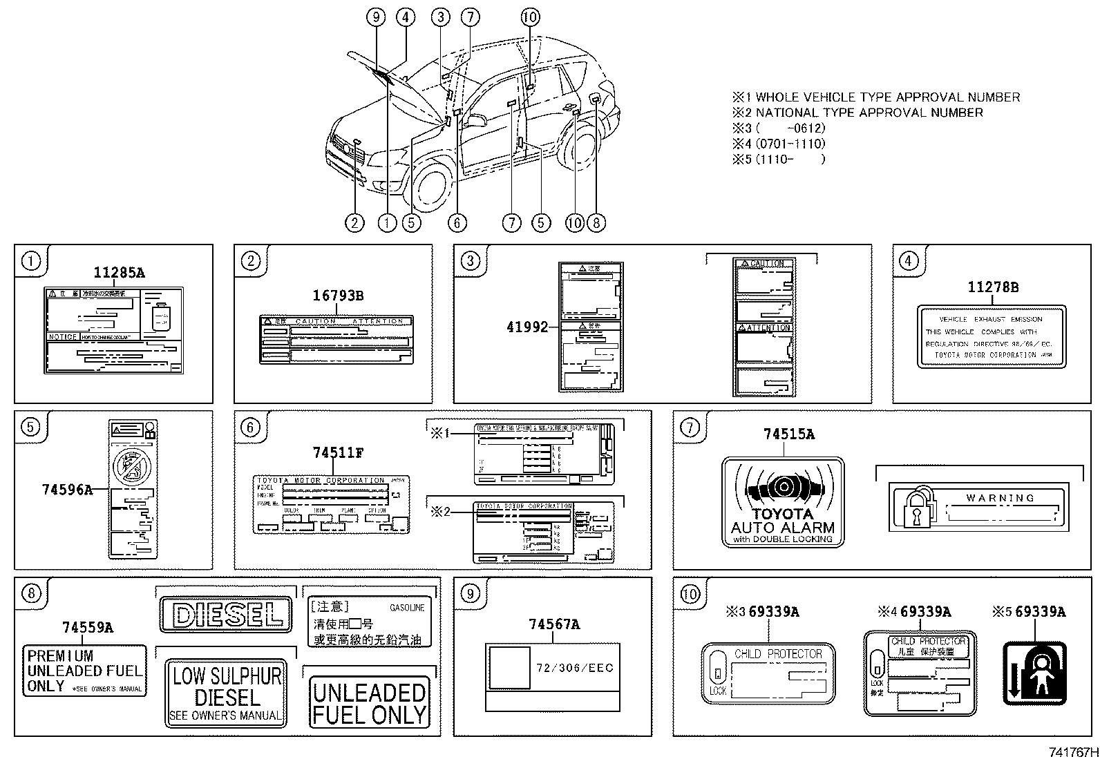  RAV4 |  CAUTION PLATE