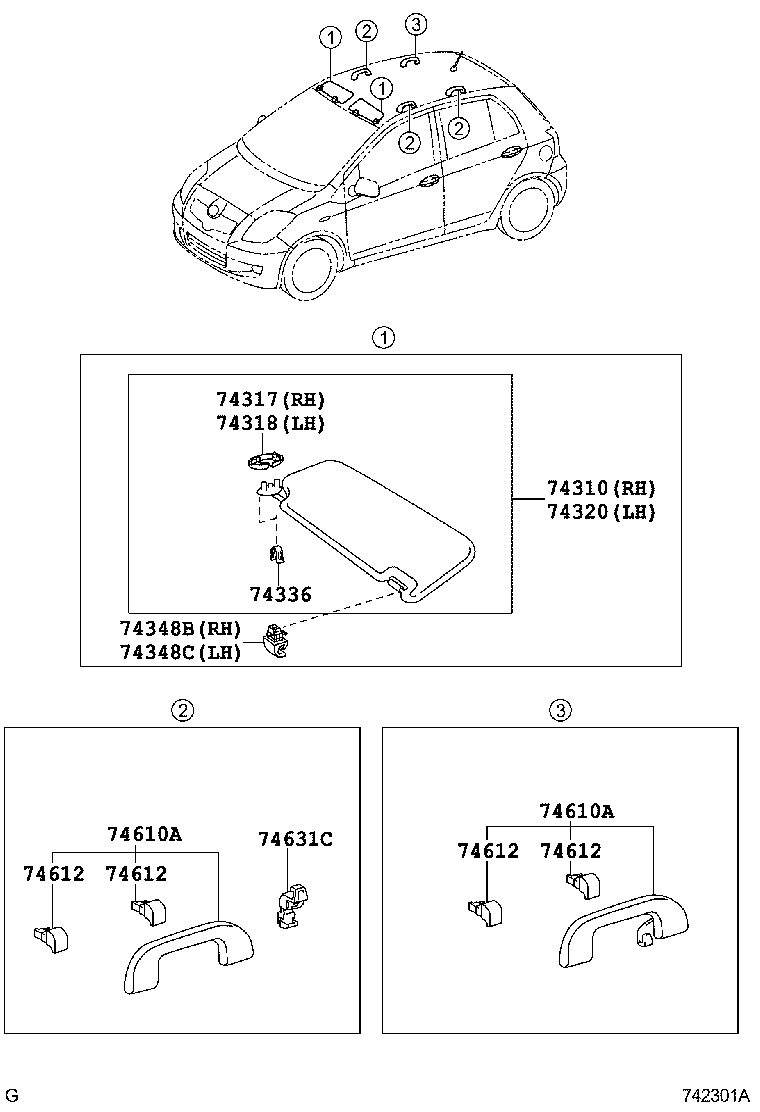  YARIS JPP |  ARMREST VISOR