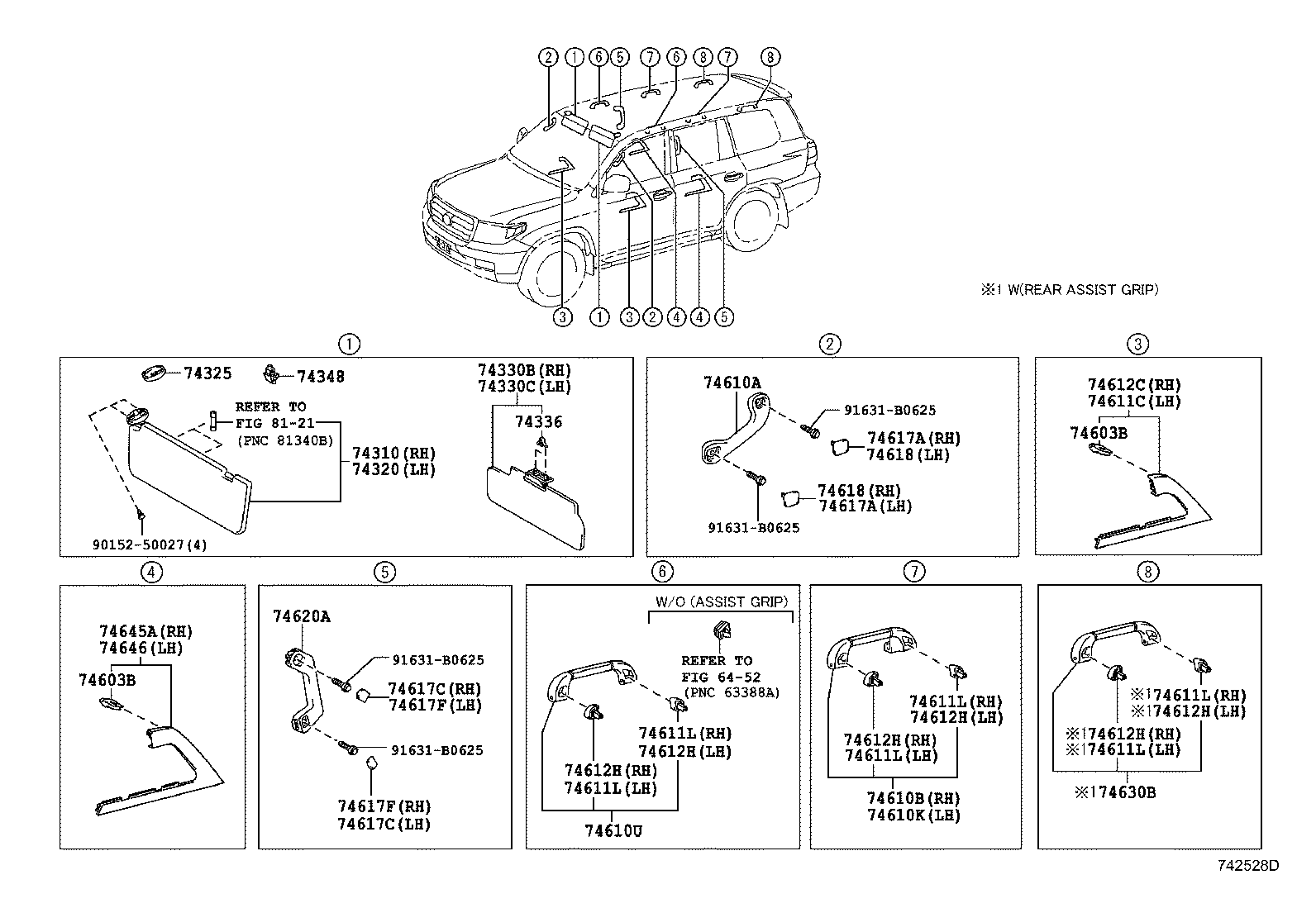  LAND CRUISER 200 202 |  ARMREST VISOR