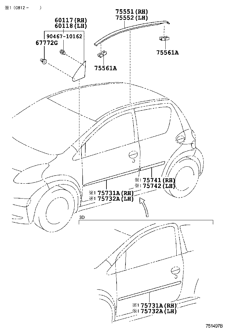  AYGO |  SIDE MOULDING