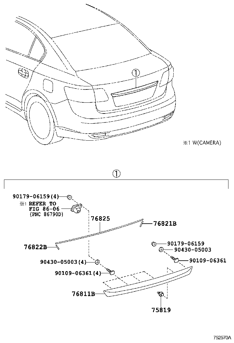  AVENSIS |  REAR MOULDING