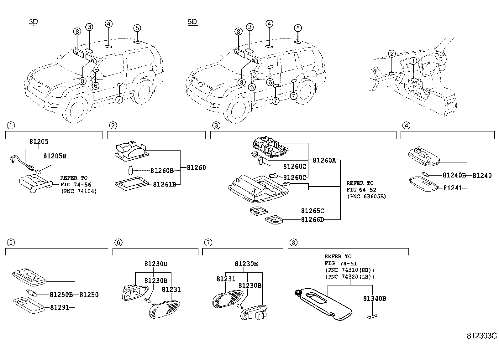  LAND CRUISER 120 |  INTERIOR LAMP