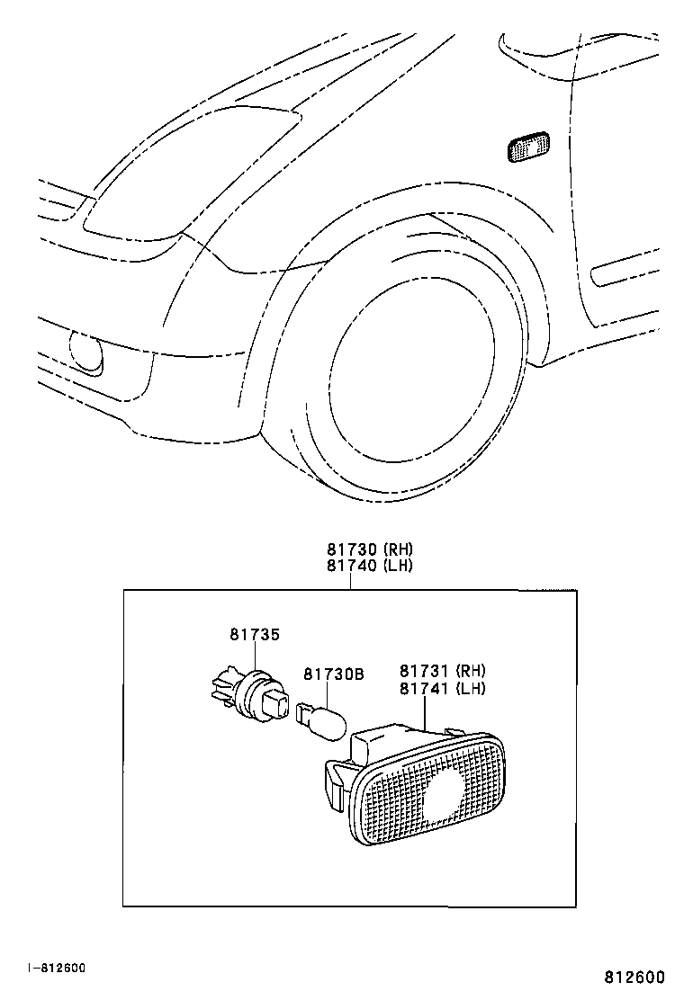  PRIUS |  SIDE TURN SIGNAL LAMP OUTER MIRROR LAMP