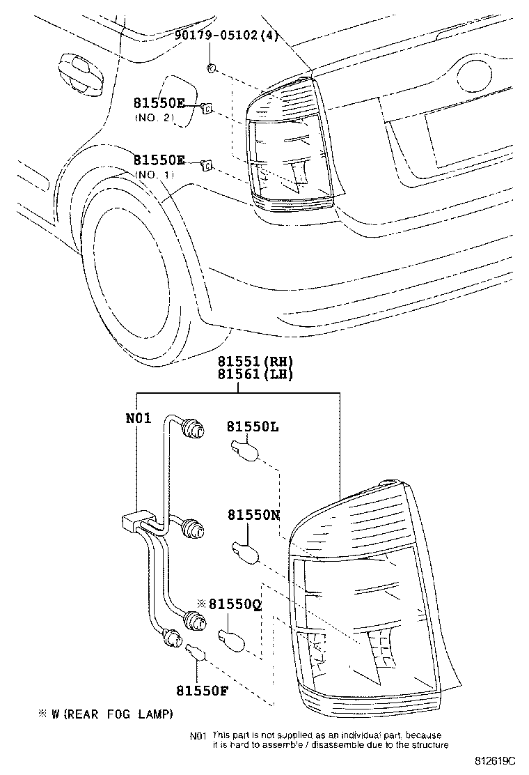  PRIUS |  REAR COMBINATION LAMP