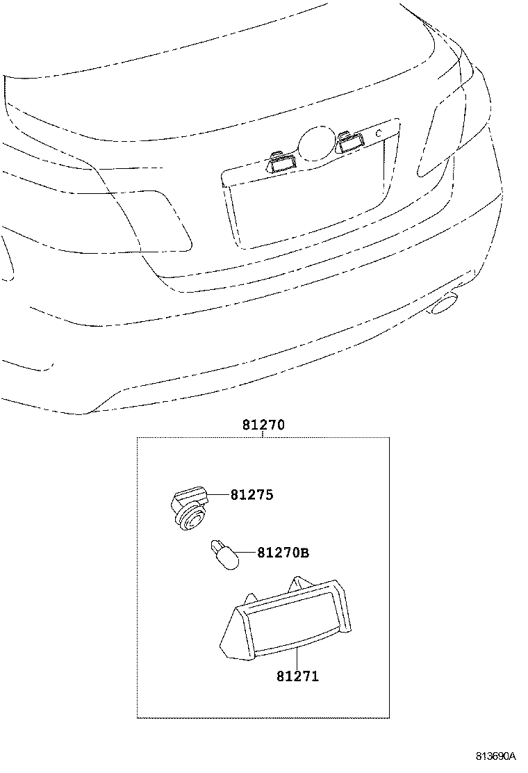  CAMRY |  REAR LICENSE PLATE LAMP