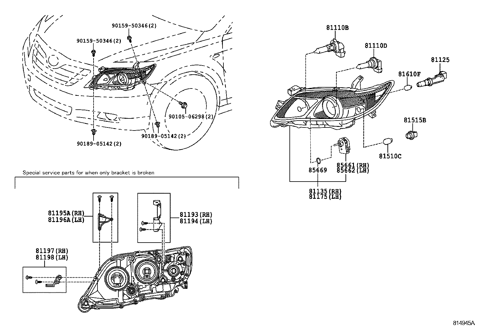  CAMRY |  HEADLAMP