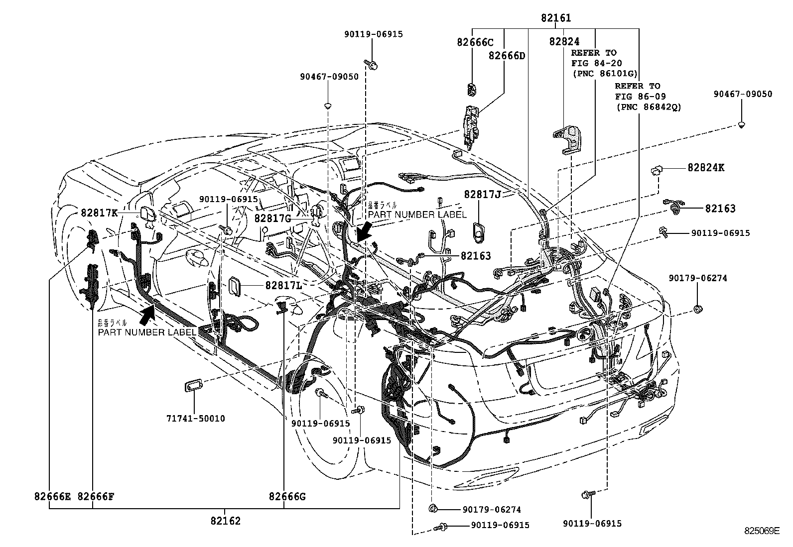  LS460 460L |  WIRING CLAMP