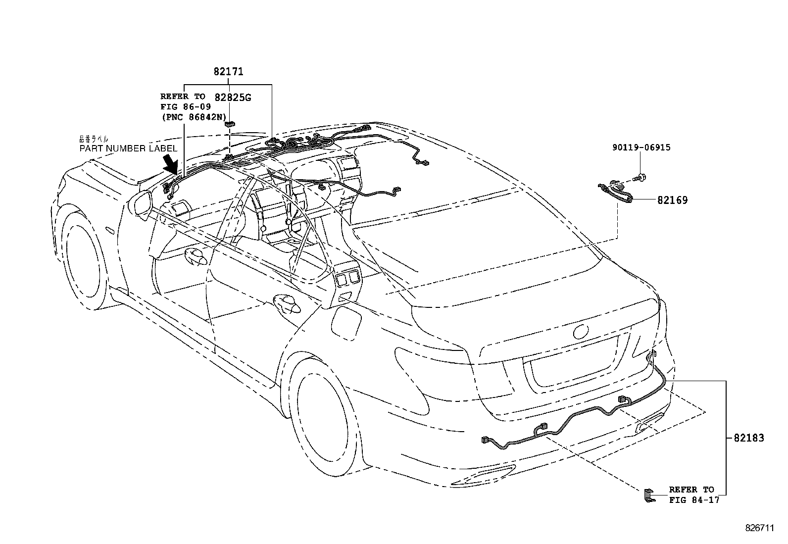  LS460 460L |  WIRING CLAMP
