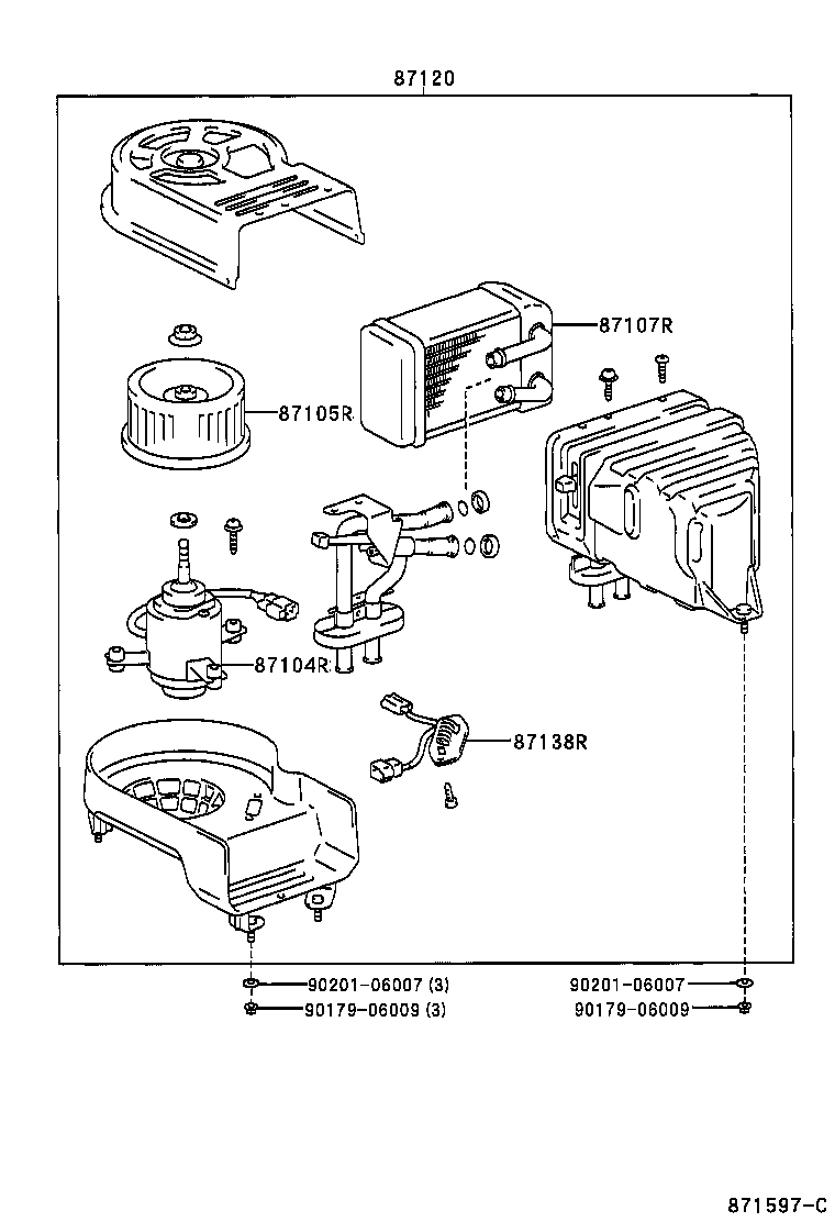  DYNA 150 |  HEATING AIR CONDITIONING HEATER UNIT BLOWER
